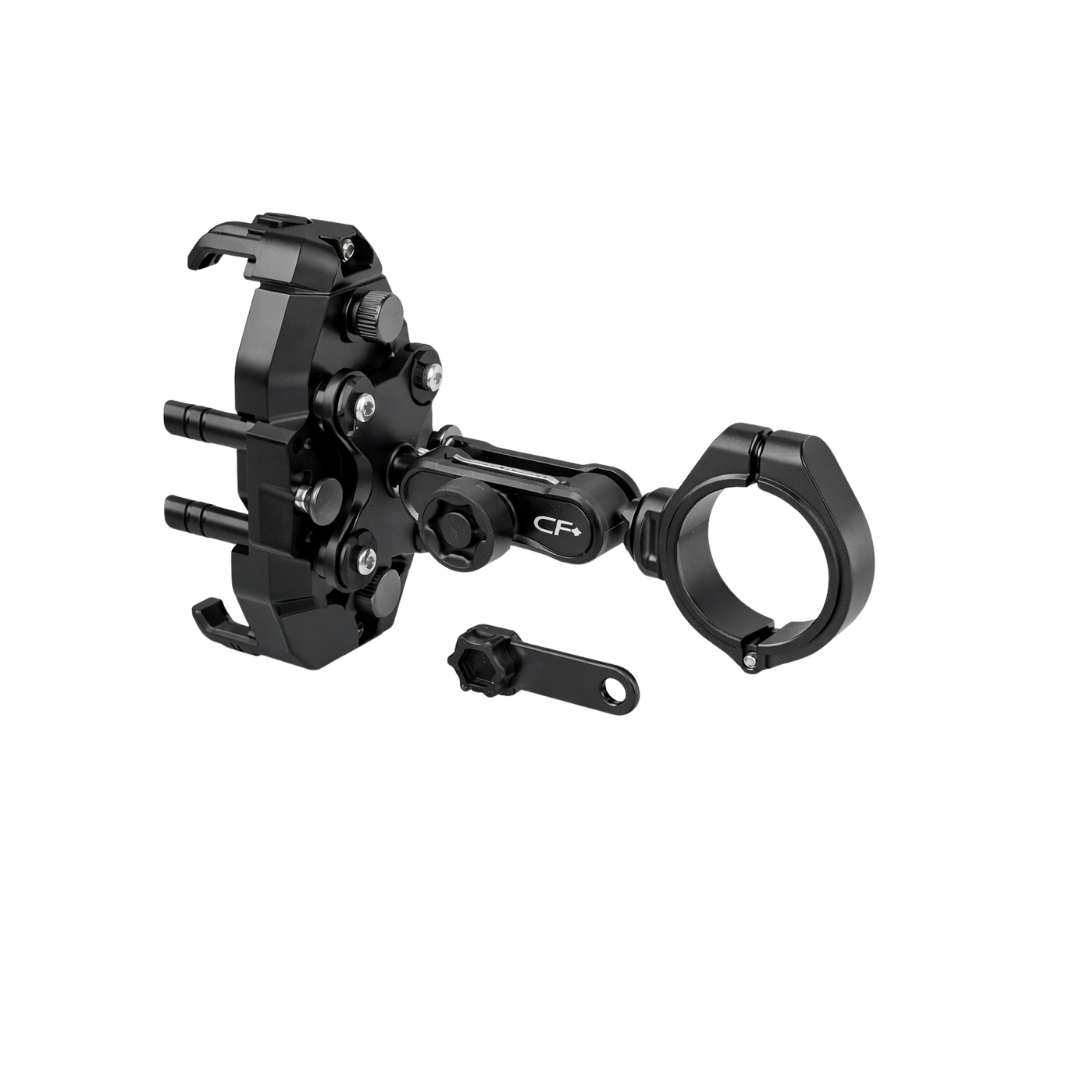 GRXPLORE PHONE HOLDER GS3 HANDLE MOUNT WITH VIBRATION DAMPER WIRELESS CHARGING