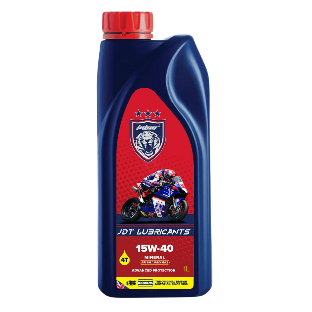 JDT LUBRICANTS MINERAL 15W40 SN JASO MA2 - 1L