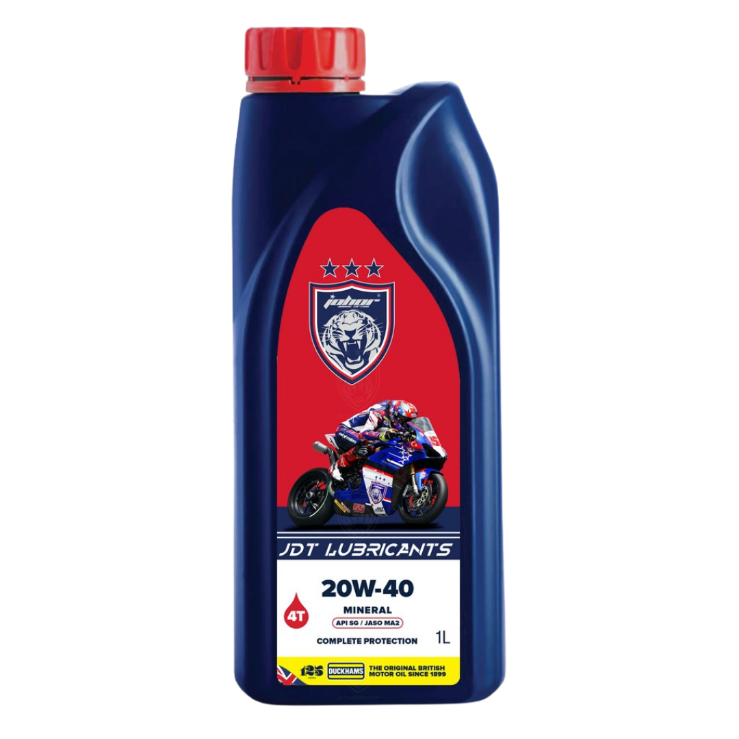 JDT LUBRICANTS MINERAL 20W40 SG JASO MA2 - 1L