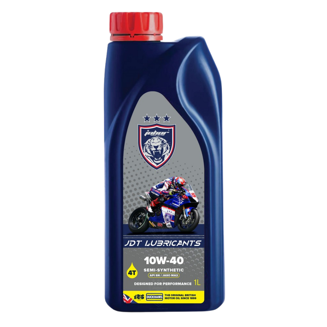 JDT LUBRICANTS SEMI SYNTHETIC 10W40 SN JASO MA2 - 1L
