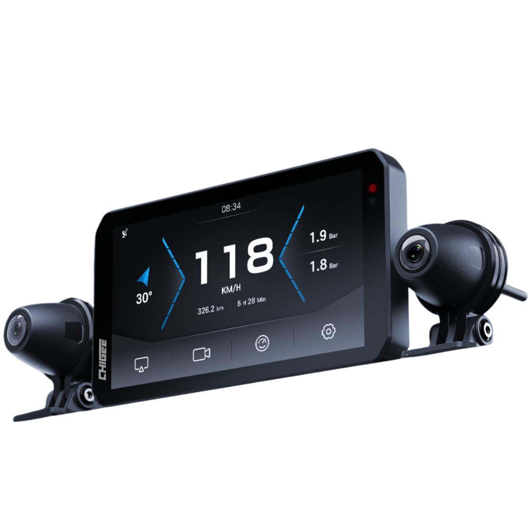 CHIGEE AIO-5 EVO MOTORCYCLE 2 IN 1 DASH CAM CARPLAY