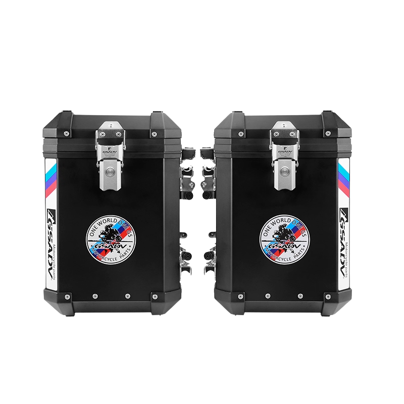 GSADV SIDE BOX CLASSIC WITH SIDE RACK KAWASAKI VERSYS 1000 - BLACK