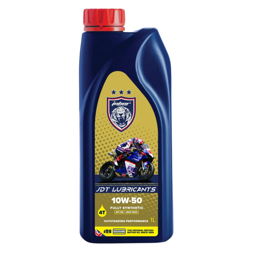 JDT LUBRICANTS FULLY SYNTHETIC 10W50 SN JASO MA2 - 1L