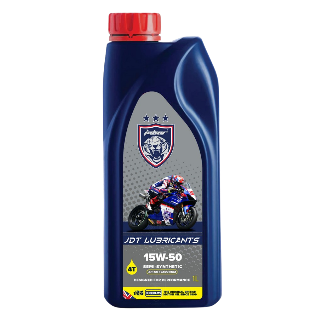 JDT LUBRICANTS SEMI  SYNTHETIC 15W50 SN JASO MA2 - 1L