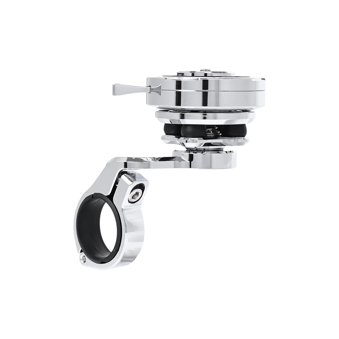 GRXPLORE PHONE HOLDER QUICK RELEASE MT10D HANDLE MOUNT WITH VIBRATION DAMPER PRO SILVER